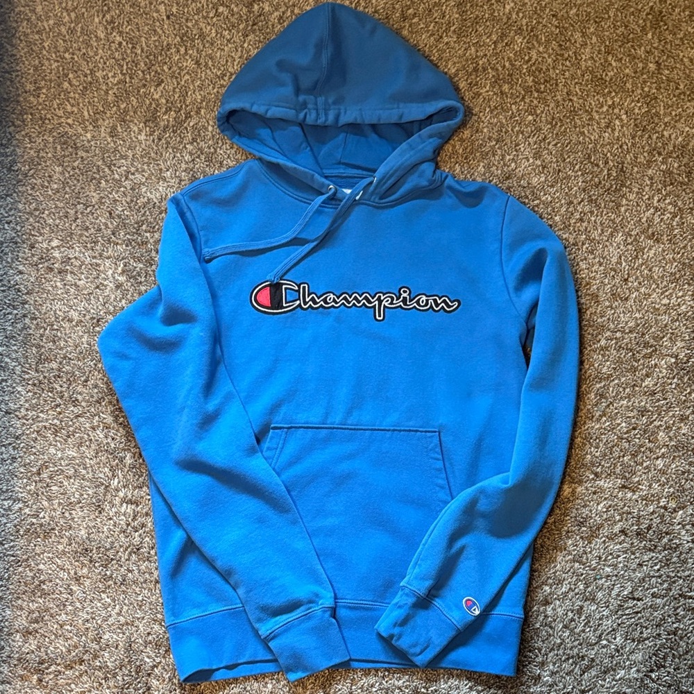 Champion Men's Blue Hoodie